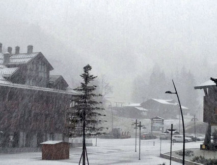 Primi fiocchi di neve ad Abetone