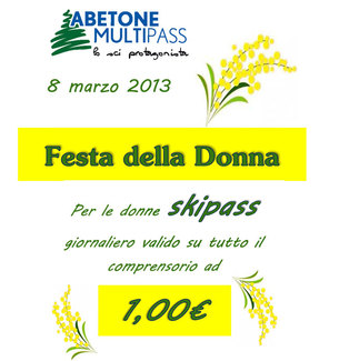8 marzo le donne sciano con 1 euro ad Abetone